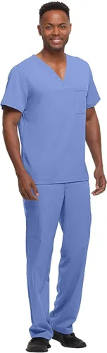 Miniatura 3 de Healing Hands Ropa quirúrgica para hombre, camiseta de tela ligera con un bolsillo para hombre, color azul, 2223 James, Azul