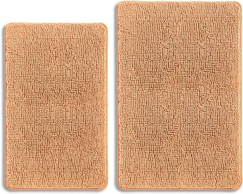 Miniatura 535 de Alfombra de baño pequeña de 12 x 18 pulgadas, lavable y absorbente, antideslizante, alfombra de baño de felpilla gruesa y suave para baño, ducha