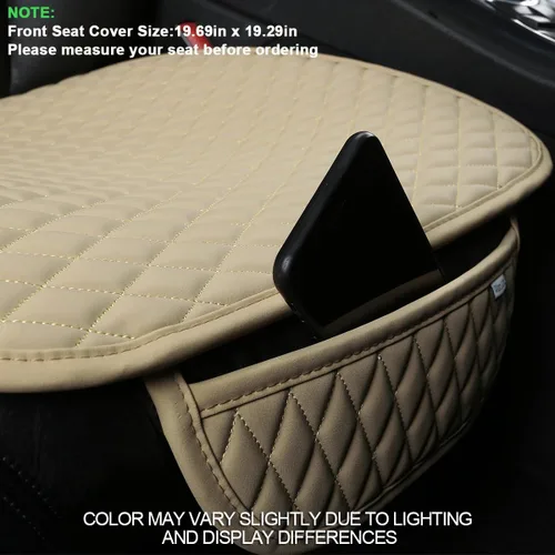 Miniatura 4 de West Llama Fundas Protectoras Inferiores de Cuero PU para Asientos de Automóvil Incluyen 1 Par de Almohadillas Protectoras de Asiento Delantero