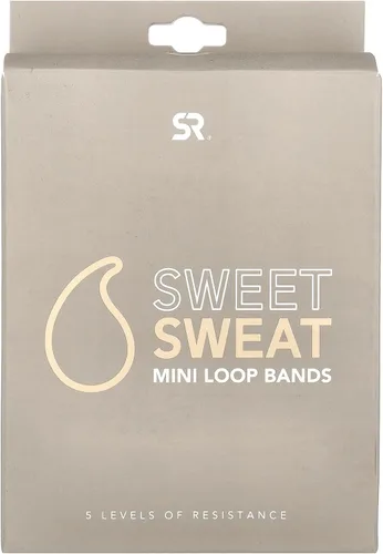 Miniatura 4 de Sweet Sweat - Mini bandas de resistencia – Juego de 5 Bandas elásticas de cadera para ejercicios para sentadillas, estocadas, terapia física