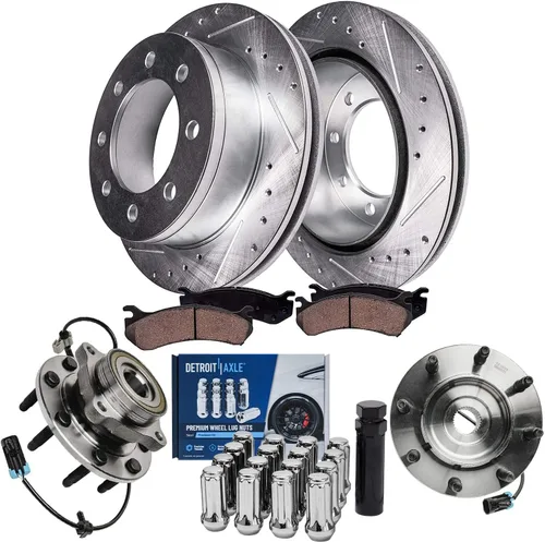 Miniatura 19 de Detroit Axle - Kit de frenos para Acura TSX 2009-2010 Honda Accord 2008-2011 Rotores de freno perforados y ranurados Pastillas de freno de cerámica