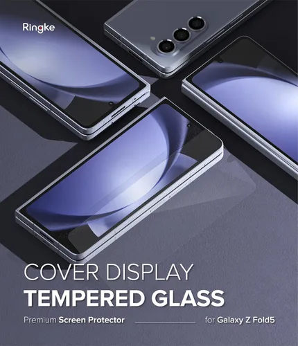 Miniatura 2 de Ringke Protector de pantalla de vidrio templado compatible con Samsung Galaxy Z Fold 5 para pantalla exterior, protector de pantalla de vidrio
