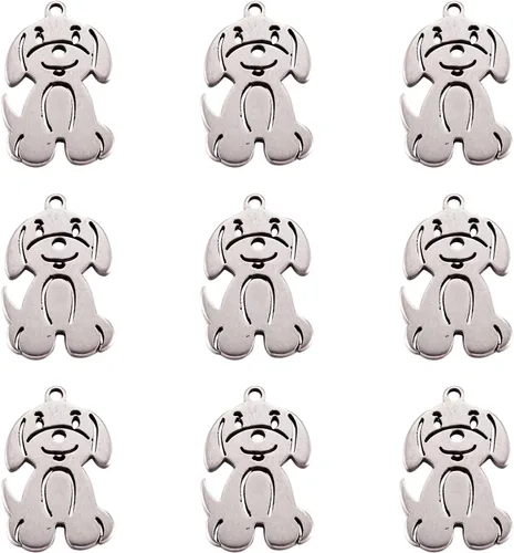 Miniatura 12 de Craftdady Colgantes de eslabones de conector de acero inoxidable, colgantes de mariposa con marco de metal, adornos colgantes para hacer joyas
