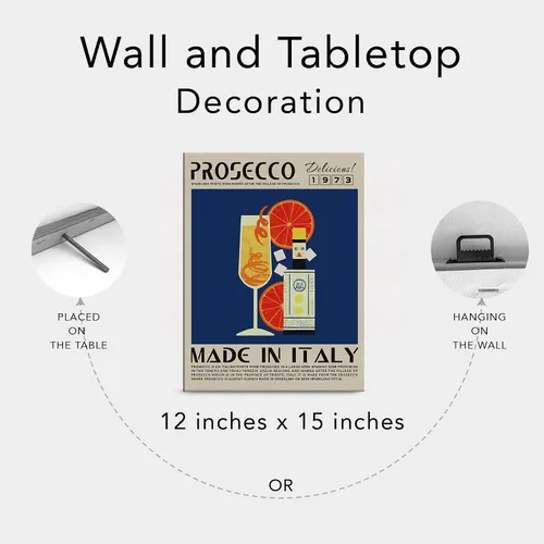 Miniatura 6 de Divertida impresión en lienzo de cóctel Prosecco Art Wall Painting Posters de 12 x 15 pulgadas, decoración moderna para el hogar, cocina, bar