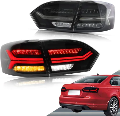 VLAND Luces traseras LED compatibles con Jetta Sagitar 12-14 2011-2014 (no compatible con GLI y versión LED), conjunto de lámpara trasera LED Humo