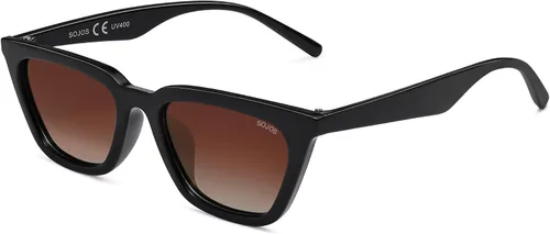Miniatura 15 de SOJOS Gafas de sol polarizadas cuadradas estrechas estilo ojos de gato para mujeres, retro, modernas, para conducir SJ2169