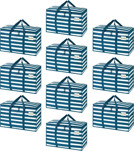 Miniatura 26 de VENO - Paquete de mudanzas, cajas de almacenamiento para embalaje universitario con tapas alternativas, para dormitorio, extragrande, asas