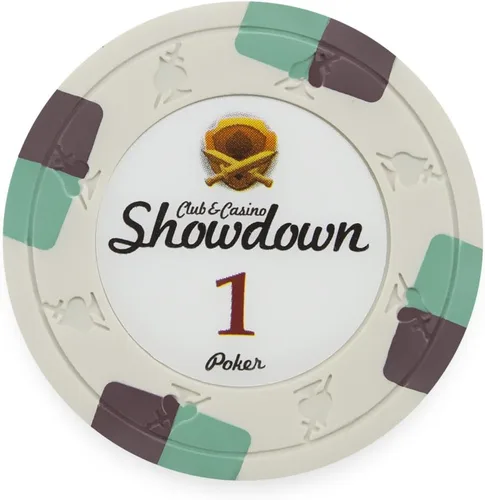 Miniatura 12 de Claysmith Gaming Paquete de 50 fichas de póquer Showdown, compuesto de arcilla pesada de 0.48 oz