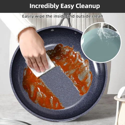 Miniatura 6 de Nuwave Lux - Juego de utensilios de cocina ligeros forjados de 13 piezas, sin PFAS, revestimiento de cerámica saludable G10 Duralon, ultra Verde