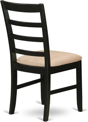 Miniatura 5 de East West Furniture El juego de 5 piezas ANPF5-CAP-C incluye una mesa de cocina redonda con pedestal y 4 sillas de comedor tapizadas de tela