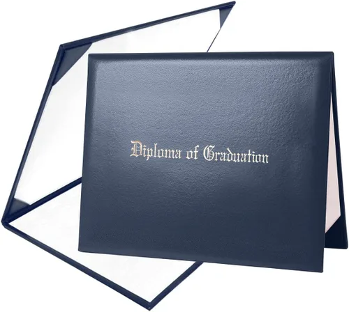 Miniatura 33 de Funda para diploma de 8.5 x 11 pulgadas, certificado acolchado de cuero sintético de graduación (negro)
