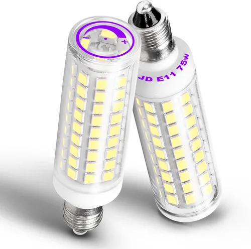 Miniatura 14 de Ziomitus BA15D Bombillas LED de Base Bayoneta de Doble Contacto/DC de 120 Voltios, Reemplazo de 50 Vatios-75 Vatios, T3/T4/C7/S6, 2700K Blanco