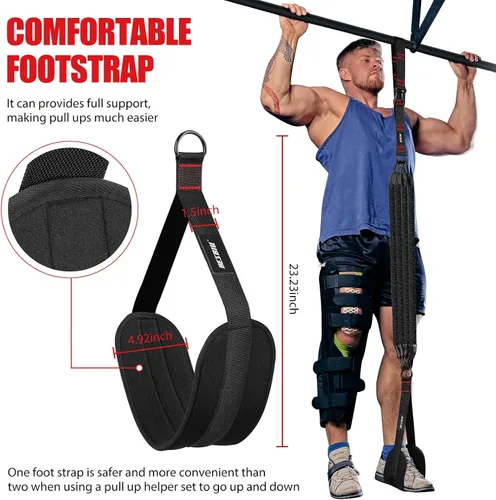 Miniatura 5 de Pull Up Assistance Bands 260lbs, Heavy Pull Up Bands Resistance Bands for Pull Ups Working Out with Feet Rest, Pull Up Bar Bands Assistance Bands