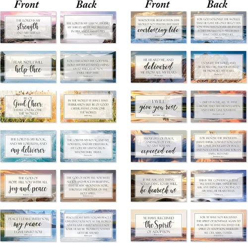 Miniatura 5 de JBH Creations Tarjetas con versículos bíblicos con texto en inglés «Be Not Afraid» («Be Not Afraid»)