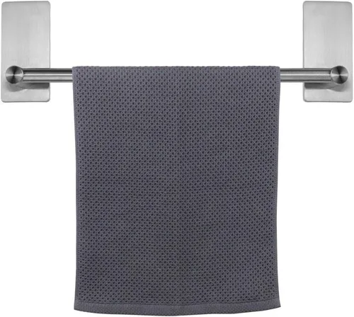 Miniatura 21 de NearMoon toallero de barra autoadhesivo de acero inoxidable para baño, soporte para colgar toallas en la pared, estilo contemporáneo, sin Níquel