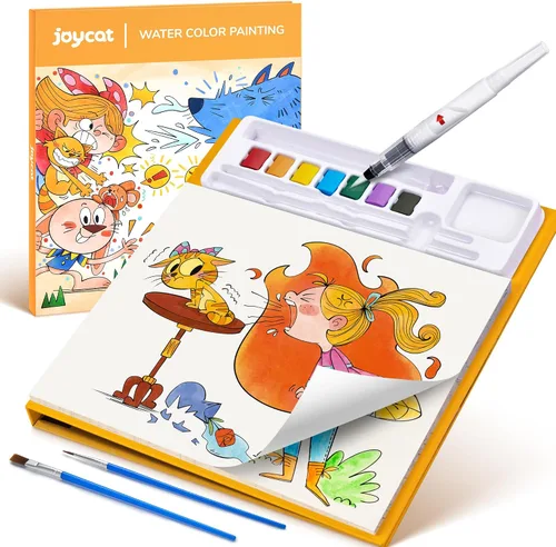 JoyCat Libros de pintura con agua para colorear para niños pequeños, juegos de pintura de acuarela para niños de 3 a 5 años, 4 a 8 años, actividades