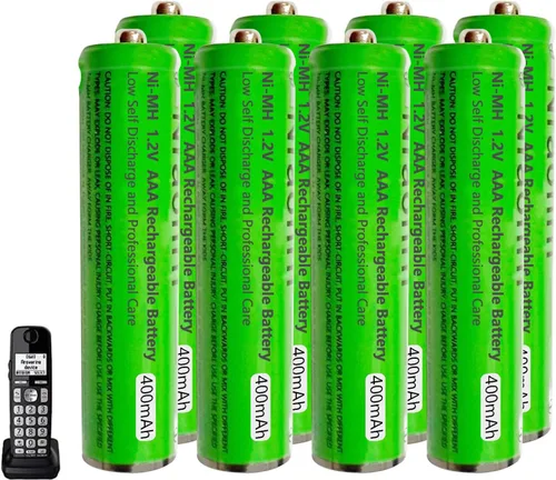 Miniatura 10 de Paquete de 4 baterías recargables AAA NI-MH para Panasonic, 1.2 V 400 mAh AAA baterías recargables para teléfonos inalámbricos Panasonic, controles
