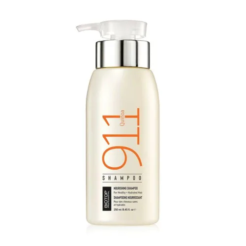 Biotop Professional 911 Champú de quinua para mujeres y hombres, champú nutritivo sin sulfato con aceite de argán, fabricado con proteína de quinua