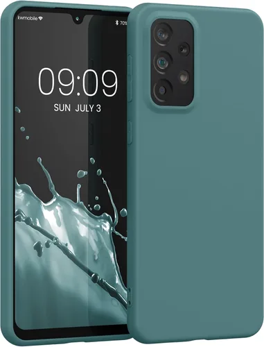 Miniatura 39 de kwmobile Funda compatible con Samsung Galaxy A23 4G / 5G - Funda de silicona TPU metálica suave y delgada - Rojo oscuro metálico