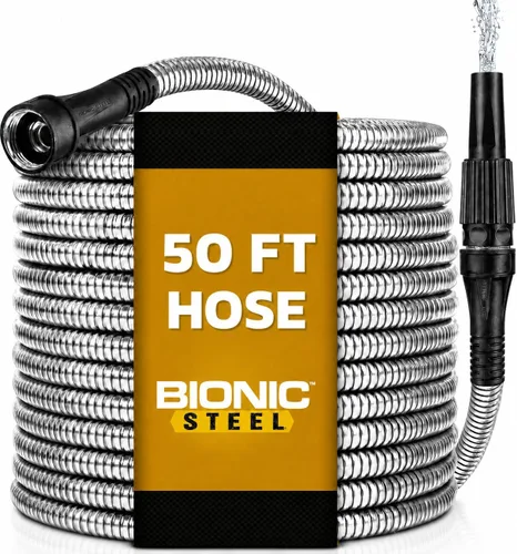 Miniatura 9 de BIONIC STEEL Manguera corta de jardín de 3 pies, manguera conectora de 3 pies x 5/8 pulgadas para carrete, conexión a prueba de fugas, resistente