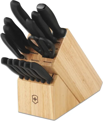 Victorinox Swiss Classic Bloque de Cuchillos - Juego de Cuchillos de Cocina con Bloque para Elementos Esenciales del Hogar - Incluye Cuchillo de