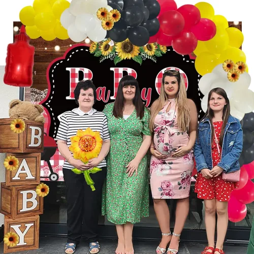 Miniatura 6 de 137 piezas de decoración de barbacoa para baby shower, Hombae Its A Baby Q, decoración de baby shower, telón de fondo, globo, guirnalda, pancarta