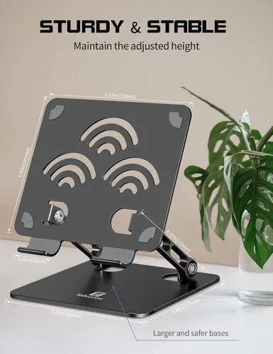 Miniatura 2 de Soporte Ajustable para Tablet de Escritorio, Soporte de Aluminio Premium para iPads, Tablets, Kindles, Switch, Teléfonos y Todos los Dispositivos