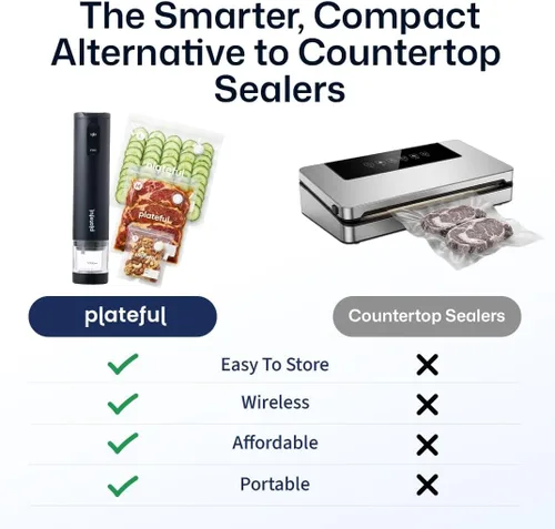 Miniatura 5 de Sellador al vacío de mano para alimentos, máquina selladora al vacío de alimentos inalámbrica portátil, mini sello compacto para almacenamiento