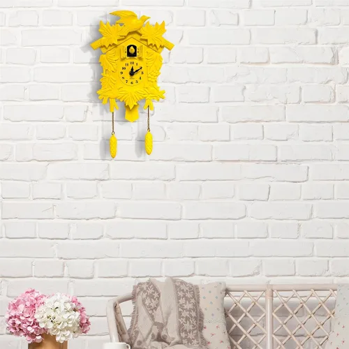 Miniatura 2 de WALPLUS Reloj de pared clásico de cuco rosa con diseño de pájaro colgante para decoración del hogar, reloj de Navidad, regalos