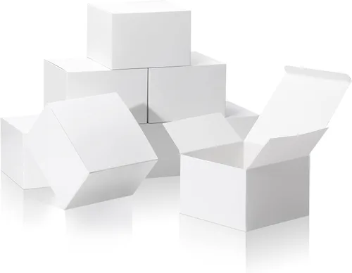 Miniatura 32 de COTOPHER 100 cajas de regalo pequeñas, cajas de regalo de 2 x 2 x 2 pulgadas, cajas de regalo de papel con cintas, caja de dulces para recuerdos