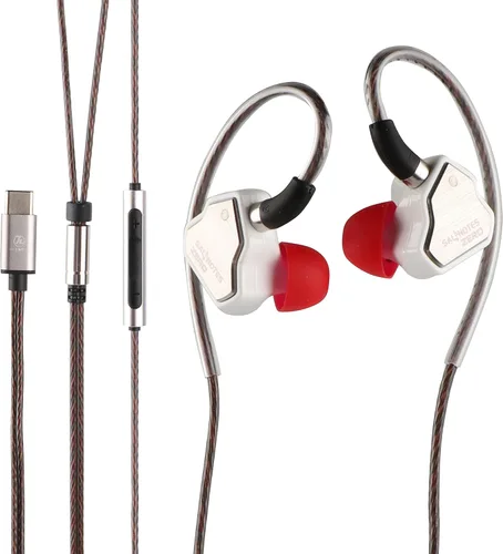 Miniatura 18 de Linsoul 7Hz Salnotes Zero HiFi 10mm controlador dinámico auricular que se ajusta al oído IEM con diafragma compuesto de metal, placa frontal