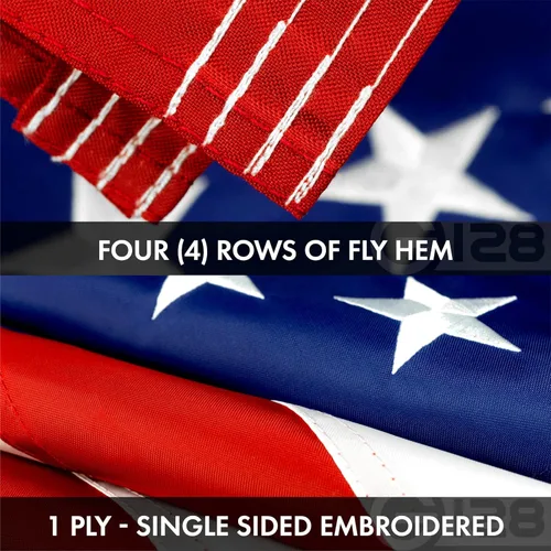 Miniatura 5 de G128 Paquete combinado: bandera estadounidense de Estados Unidos de 3 x 5 pies bordada de estrellas y Gadsden (Dont Tread On Me) bandera de 3 x 5