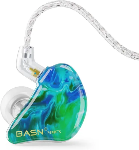 BASN - Auriculares intrauditivos con monitor para músicos, auriculares con aislamiento de ruido de triple conductor con 2 cables MMCX desmontables