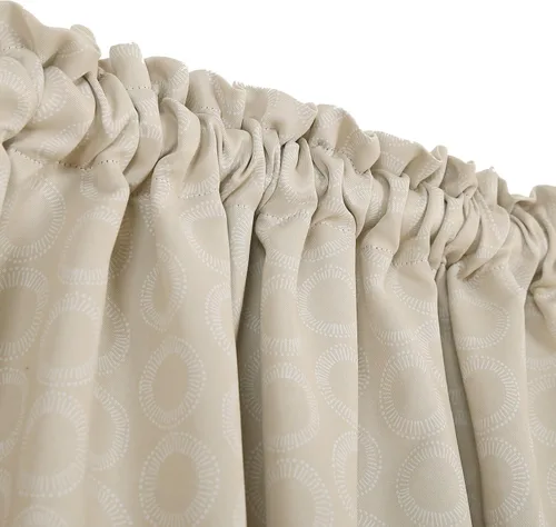 Miniatura 6 de Deconovo Cortinas opacas con bolsillo para barra, para Ktichen, 52 x 95 pulgadas, color beige