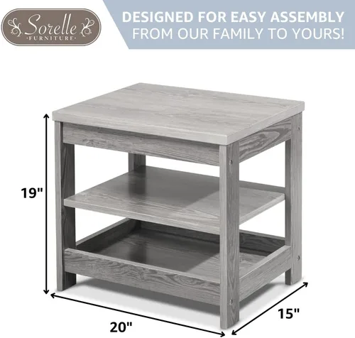 Miniatura 3 de Sorelle Furniture Sierra - Mesita de noche para bebé, mesita de noche para guardería, muebles de dormitorio para niños, mesita de noche de bebé