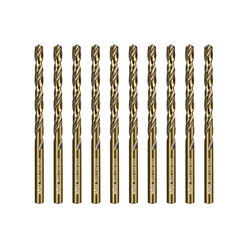 Miniatura 8 de SALI Juego de Brocas de Cobalto, 10 Piezas de 1/4" M35 de Acero de Alta Velocidad Longitud Jobber Kit de Brocas para Metal Endurecido, Acero
