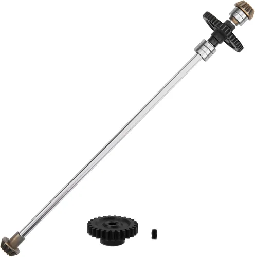 Eje central de transmisión central de metal para automóvil a control remoto con engranaje de motor 27T, pieza de actualización compatible con Wltoys
