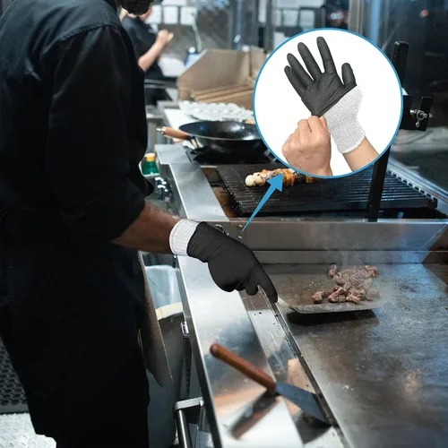 Miniatura 7 de Evridwear Guantes de Trabajo de Algodón de Punto de Hilo de Trabajo Ligero Forro de Guantes para Barbacoa para Cocinar al Aire Libre, Pintura