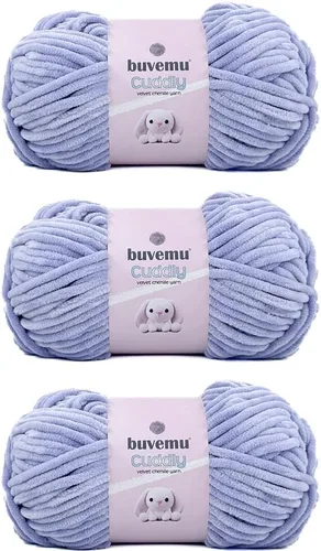 Miniatura 95 de Hilo de felpilla de terciopelo, súper suave y esponjoso, para tejer, hacer manualidades, color amigurumi, duradero para el desprendimiento, 3.53