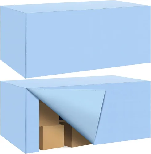 Miniatura 56 de Paquete de 2 manteles ajustados para mesa rectangular de 4 pies, 48 x 24 pulgadas, cubiertas de mesa verde manzana, tela de poliéster resistente al