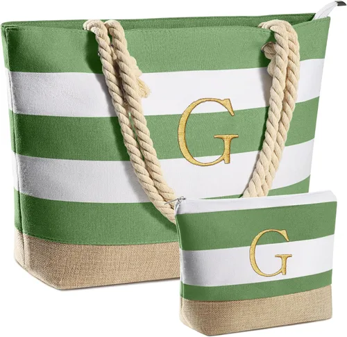 Miniatura 46 de YOOLIFE Bolsas de playa para mujer, bolsa de lona de viaje, bolsa impermeable para piscina, artículos esenciales de viaje, regalos para mujeres