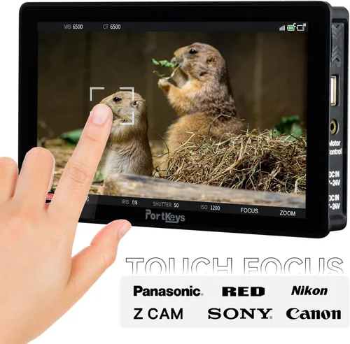 Miniatura 2 de Portkeys BM7 II DS Monitor de cámara 7 "2200nit Pantalla dividida Monitor de campo de aluminio Shell 3G SDI entrada/salida congelación marco táctil