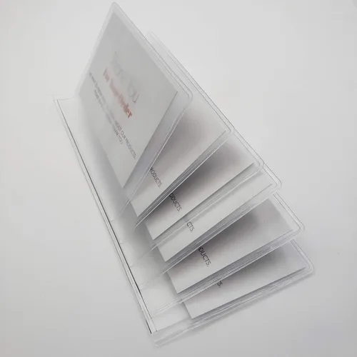 Miniatura 8 de Juego de 2 insertos para billetera de 6 y 12 páginas para tarjetas de crédito de plástico transparente, CheckBook 6 Página, Cartera con tarjetero