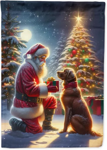 Miniatura 126 de Caroline's Treasures DAC4159CHF - Bandera de casa de Husky siberiano y Papá Noel para porche, grande, para colgar en la pared, poliéster