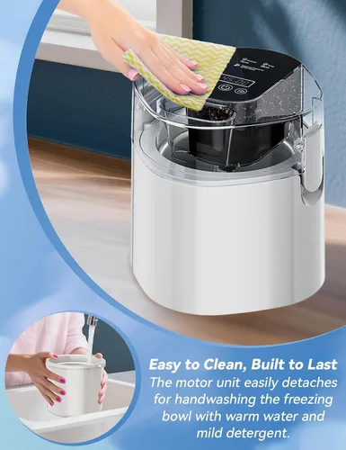 Miniatura 7 de Máquina de helados, máquina de helado de 1.5 cuartos de galón y máquina de yogur congelado, cuenco de congelador aislado de 1.5 cuartos de galón