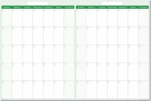 Miniatura 2 de 24" X 18" Sky Blue 60-Day Premium Dry-Erase Vertical Wall Planner - Lasts a lifetime wihtout staining. Marker and Eraser Included