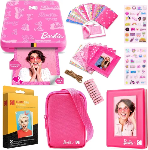 Miniatura 10 de KODAK Barbie x Step Slim Impresora fotográfica instantánea inalámbrica portátil de 2"x3" Papel fotográfico prémium (50 hojas)