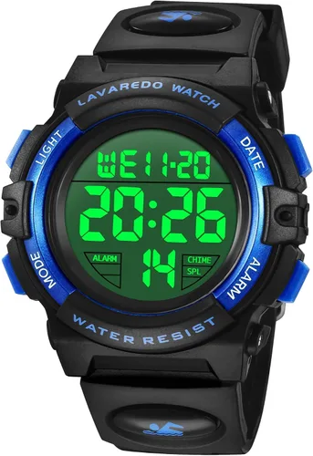 Reloj analógico para niños, reloj para niños de 6 a 15 años, reloj digital para deportes al aire libre, multifuncional con cronógrafo LED 50 M,