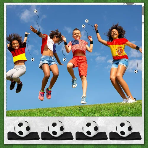 Miniatura 3 de Jerify 30 pelotas de retorno de muñeca en una cuerda de béisbol, fútbol, tenis, fiesta, deportes, regreso, práctica de muñeca, pelota con cordón