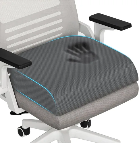 Miniatura 20 de TranquilRelax - Cojín grande para asiento de espuma viscoelástica para largas horas de sentado en silla de oficina, asiento de coche, almohadilla